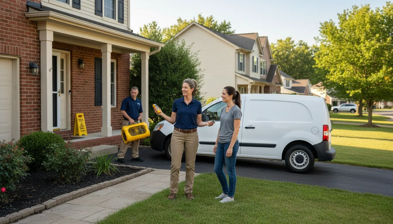 Residential water damage restoration in Buffalo Prairie, IL